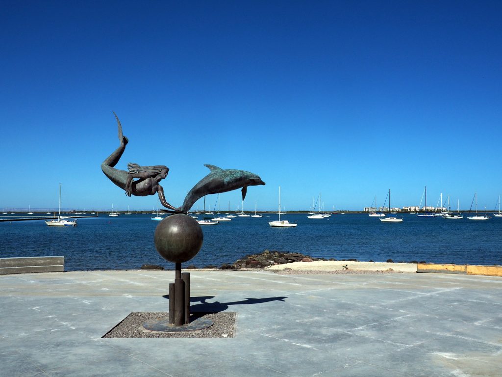 Esculturas en el Malecón de la Paz en Baja California Sur